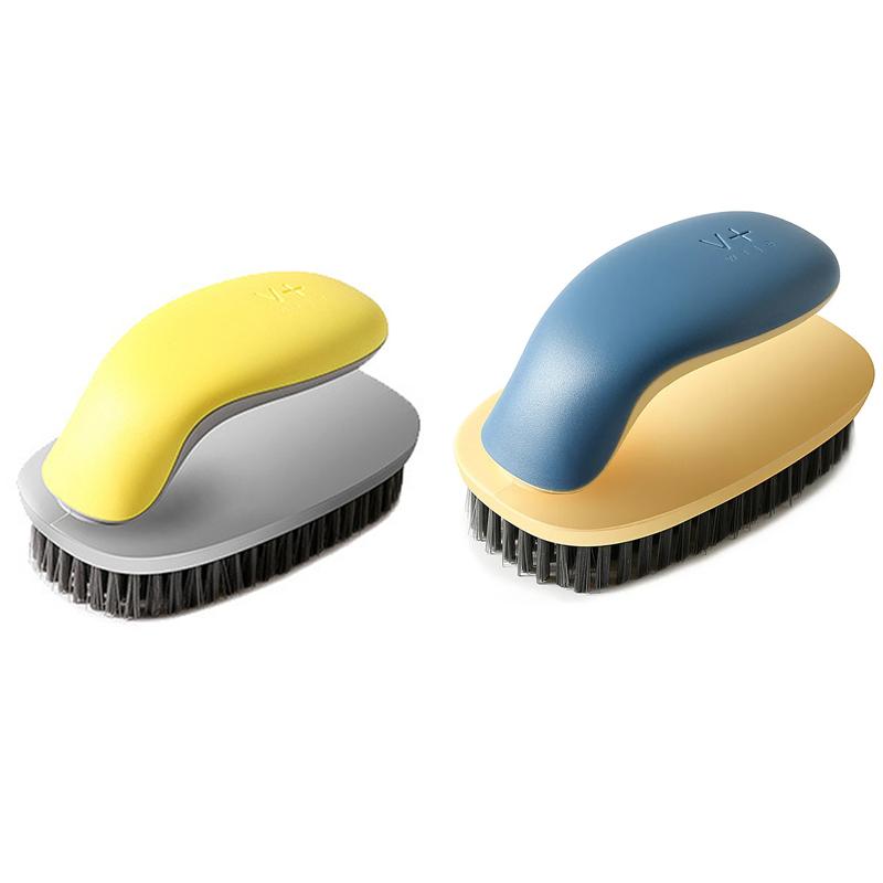 Soft Hair Shoe Laundry Brush Streamlined Shape Not Hurt Clothes Shoes With Handle Board Brush Multi-functional Cleaning Tool