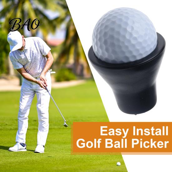 Rubber Golf Ball Picker Black Retriever, Grabber Suction Cup, Soft Putter Grip Upper Tool, Accessories Retriever Cup
