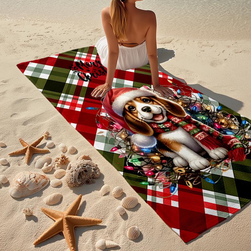 Chrismas Fashion Beach Towel: Ideal for Summer Adventures Soft, absorbent and quick drying suitable for swimming and bathing