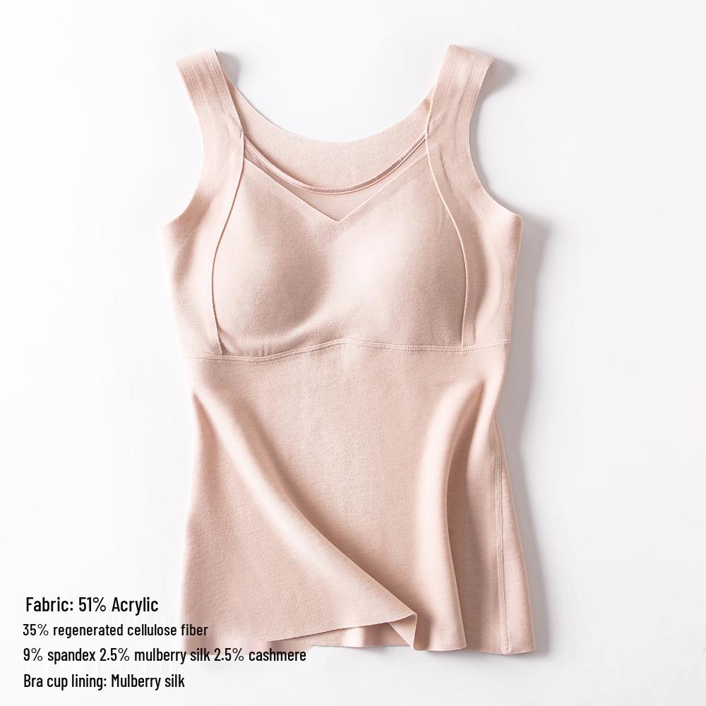 2025 Autumn Slimming Round Neck Silk Wool T-Shirt - Warm, Skin-Friendly, Solid Color