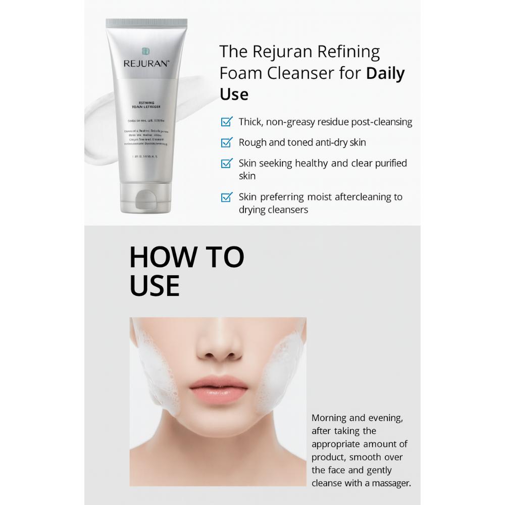 Rejuran Refining Foam Cleanser 120ml / 4.05 Fl Oz