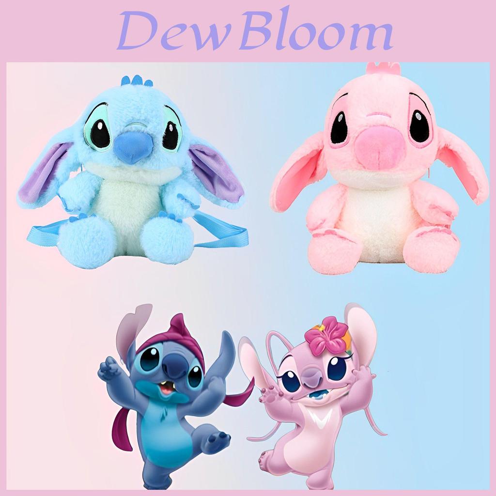 Sac à dos en peluche mignon Stitch et Ange Sac d'école Maternelle Crèche Garçons Filles