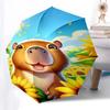 Capybara Themed Travel Umbrella-8 Ribs Automatic Opening and Closing, Portable Folding Design, Compact and Stylish Umbrella Suitable for Out