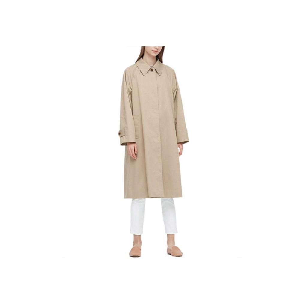 UNIQLO Solid Color Lapel Button Simple Long Sleeve Coat Women coats 436175-32