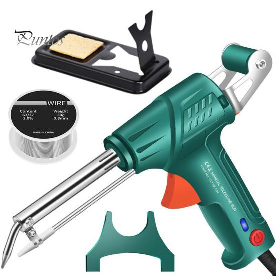 Multi-function Soldering Iron Set One-Handed Operation Hand-held Automatic External Heating Soldering Iron with Detachable Stand Kit
