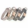Elegant Style Twill Fabric Pet Collar With Rose Gold Buckle, Multiple Colors And Sizes AvailablePet Leashes
