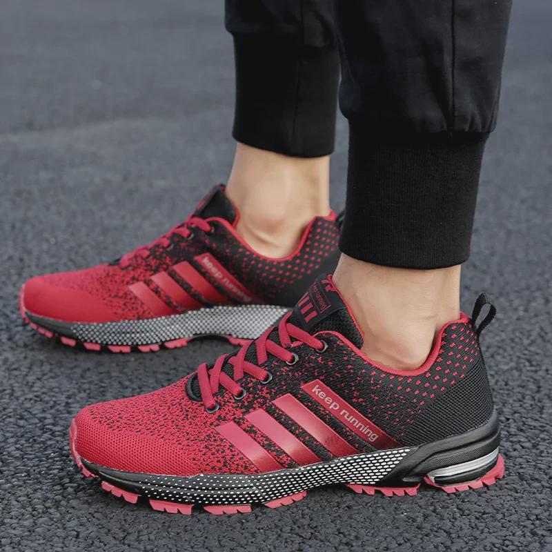 Men's Large Size Casual Sports Shoes - Breathable Fly Woven Popcorn Sneakers