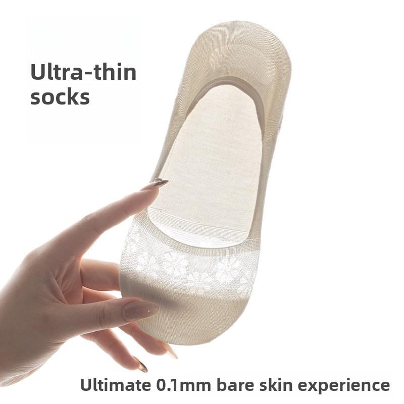 Silk Stockings for Children with Ultra-thin and Cool Feel, with Openwork and Invisible Design, Anti-slip and Non-slippery, No Heel Separation.