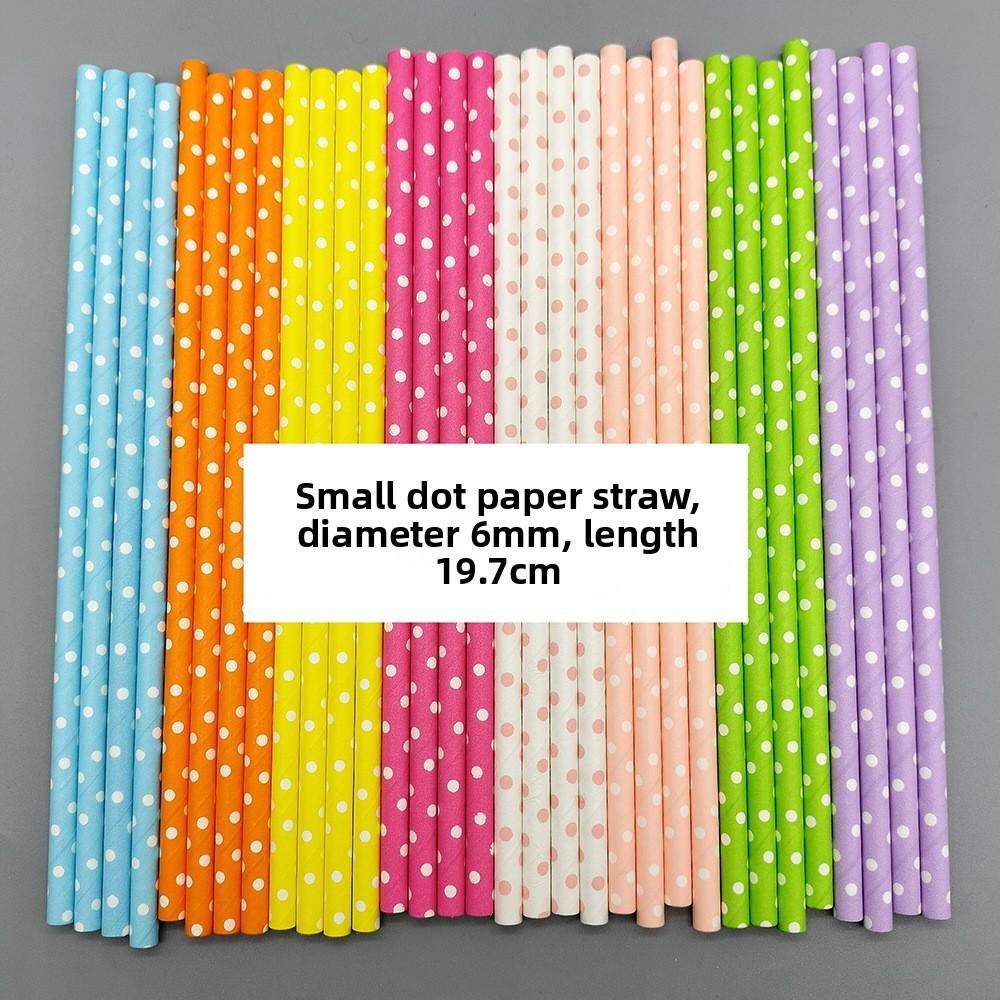 Degradable Striped Paper Drinking Straws For Parties And Creative Beverage Serving
