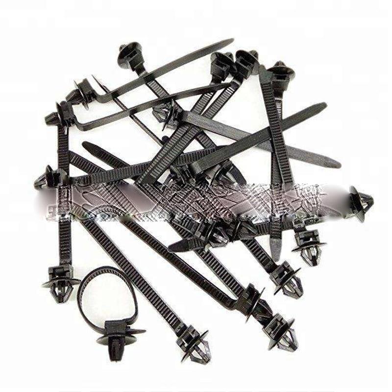 Car Hose Fastening Zip Strap Self Locking Nylon Cable Ties 25pcs Car Nylon Tie Wrap Cable Fixed Fastener Clips