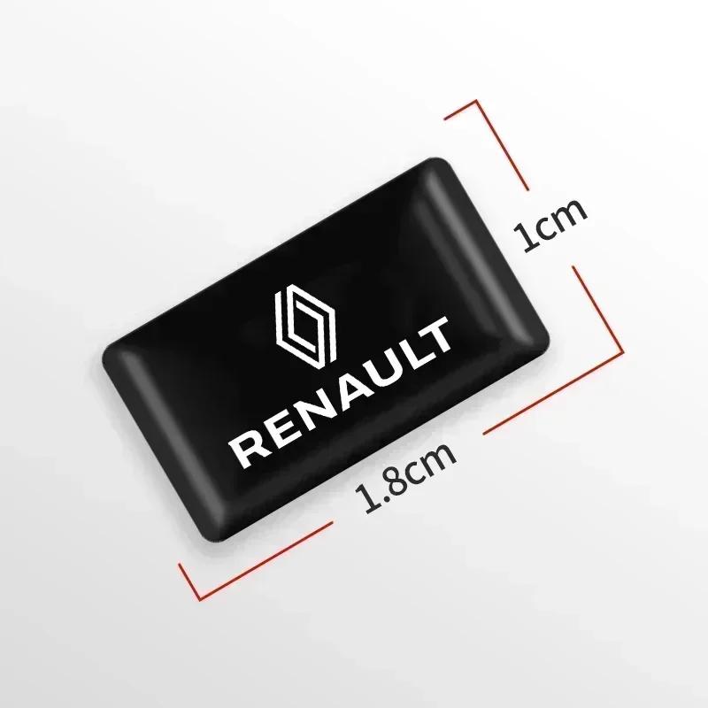 10pcs Car Styling 3D Small Emblem Badge Stickers For Renault DACIA Scenic Loguna Twingo Symbol Fluence Espace Clio Accessories PP24