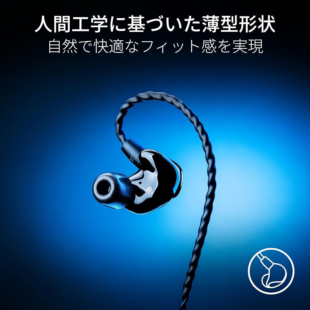 Razer Moray Gaming Earphones Hybrid Dual Driver In-Ear Monitor Passive Noise Isolation Custom Ear Tips Carrying Case