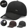 Men's Baseball Cap Autumn Winter Warm Cap Middle-Aged Thick Cotton Cap Outdoor Ear Protection Peak Cap