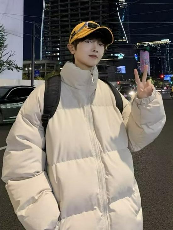 Men's Winter Thickened Cotton Stand Collar Puffer Jacket, 2026 Korean Style Fashion.