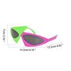 Occhiali da Sole Divertenti Unisex per Feste Occhiali Asimmetrici Anni '80 Occhiali Rosa Shocking e Verde Neon per Danza Hip Hop Festa di Halloween