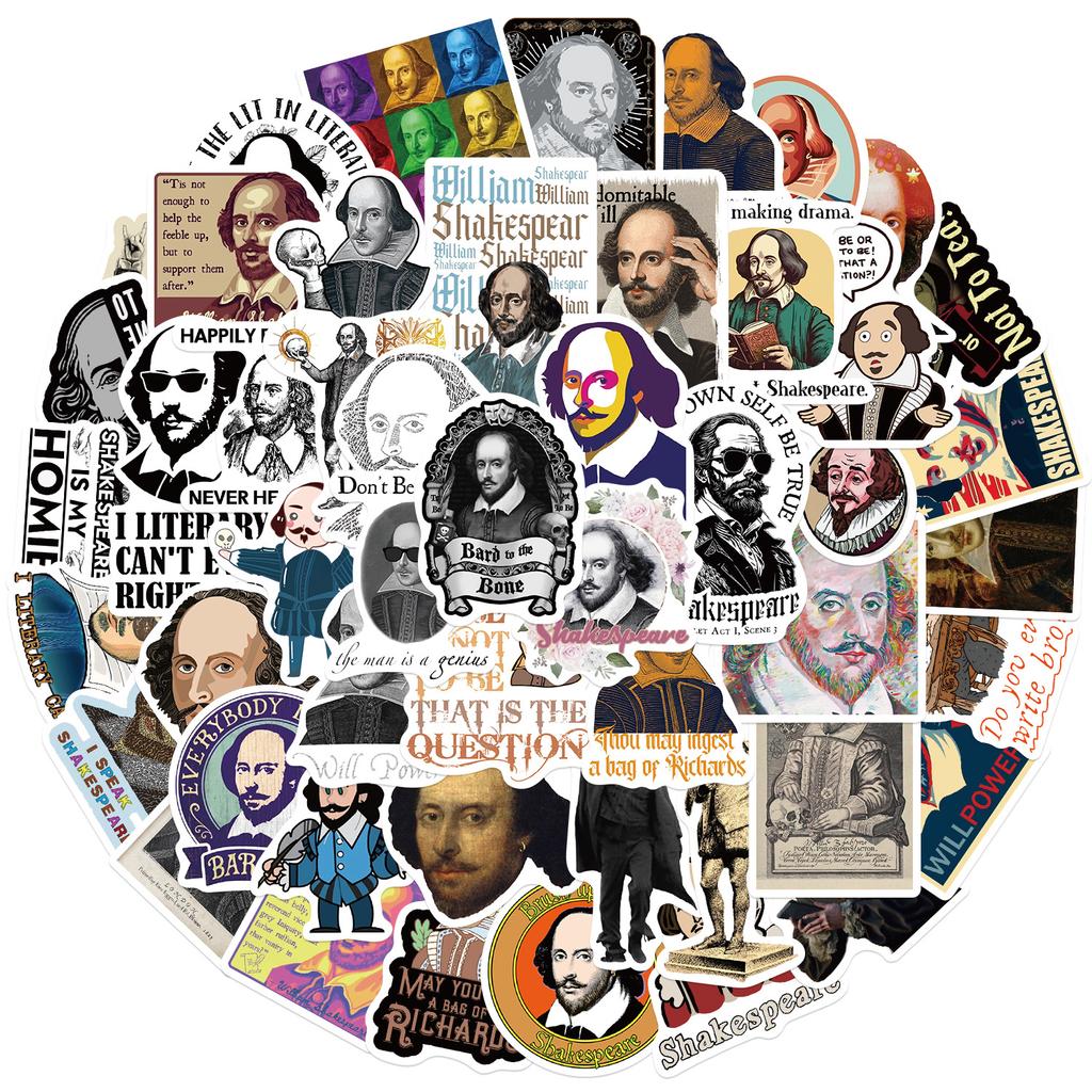 50 Shakespeare Avatar Graffiti Stickers Guitar Notebook Suitcase DIY Waterproof Stickers