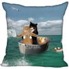 Bedroom Home Office Decor Pillowcase Square  Funny Cat Animal