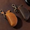 Crazy Horse Leather Key Case with Carabiner Genuine Key Storage Bag Fashion Car Key Pouch  Outdoor