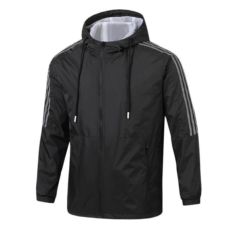 

Мужская тонкая куртка с капюшоном в корейском стиле - весенне-осеннее спортивное повседневное пальто для пар M