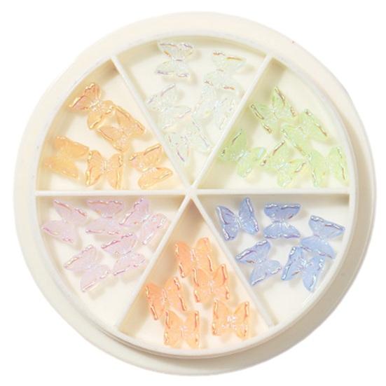 1 Box 3D Butterfly Nail Charms Resin Ornament DIY Craft Project Manicure Accessories Nail Art Jewelry Phone Case Decorations Nail Supplies for
