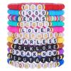 Europäisches und Amerikanisches Retro Polymer Clay Smiley Gesicht Perlenarmband für Damen