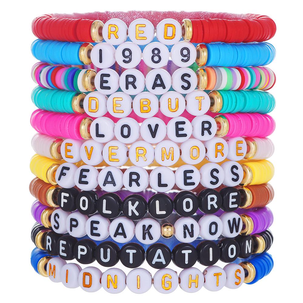 Europäisches und Amerikanisches Retro Polymer Clay Smiley Gesicht Perlenarmband für Damen