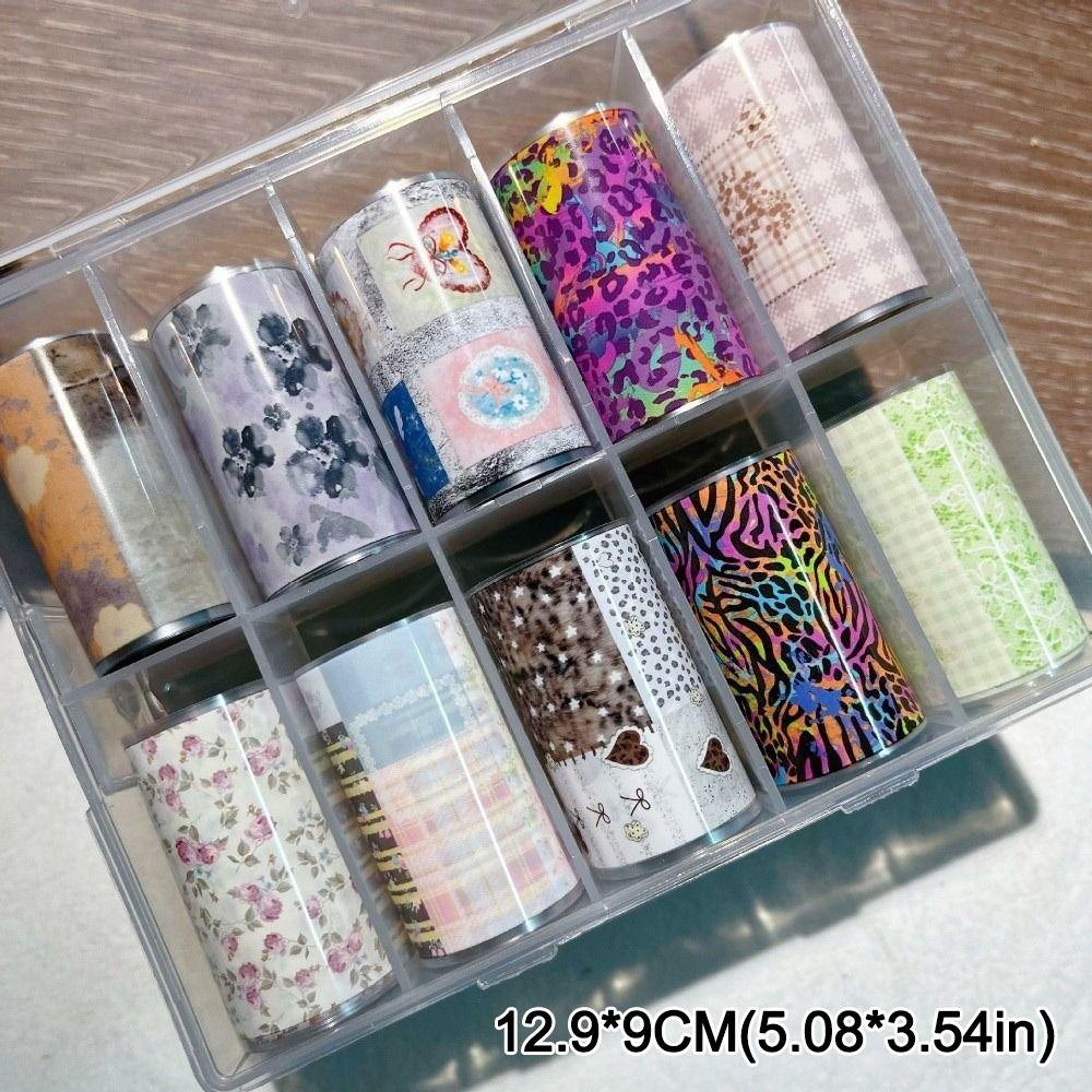 Leopard Print Nail Foils Flower Nail Art Stickers Professional Manicure Decals Nail Decoration
