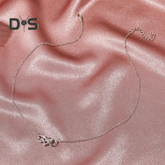 Collier Cœur Infini pour Femmes Collier Pendentif Cœur d'Amour Zircone Cubique Cadeaux Romantiques d'Anniversaire pour Petite Amie Épouse