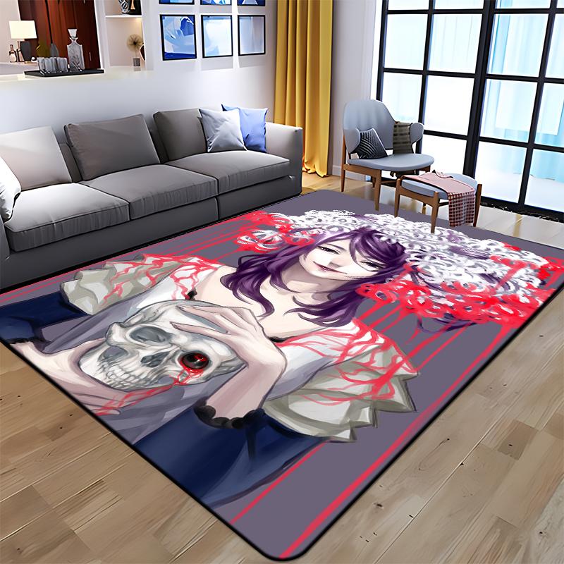 Anime Tokyo Ghoul Kunst Gedruckt Teppich für Wohnzimmer Große Fläche Teppich Weiche Matte E-sports Stuhl Teppiche Alfombra Geschenke Dropshopping