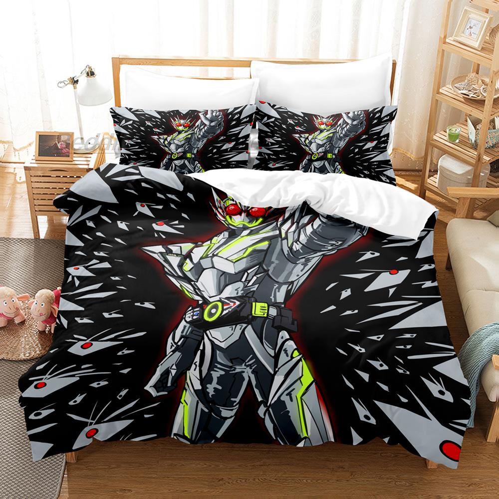 Kamen Rider Zero-One Bedding Set Single Twin Full Queen King Size Bed Set Aldult Kid Bedroom Duvetcover Sets 3D Print Anime