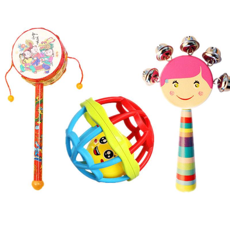 Babyrasselspielzeug für Jungen & Mädchen, Frühes Lernen, Greif- & Verfolgungs-Trainer, 0-12 Monate