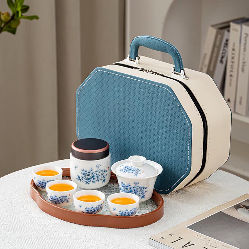 Mutton-Fat Jade Kung Fu Tea Set