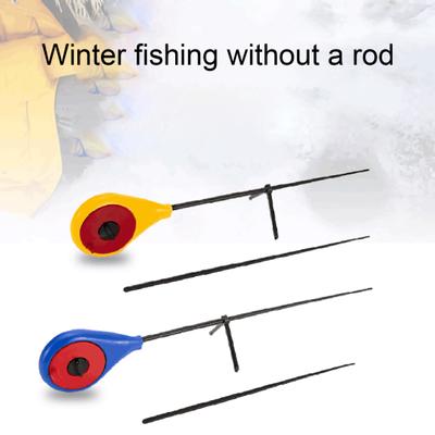 MUQZI Sports Accessory Winter Portable Lightweight Ice Fishing Rods Outdoor Fish Tool with Bracket