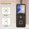 Crossbody Leather Finger Ring Holder Cards Solt Wallet Phone Case for Samsung Galaxy Z Flip 7 6 5 4 3 Flip7 FE Protective Cover