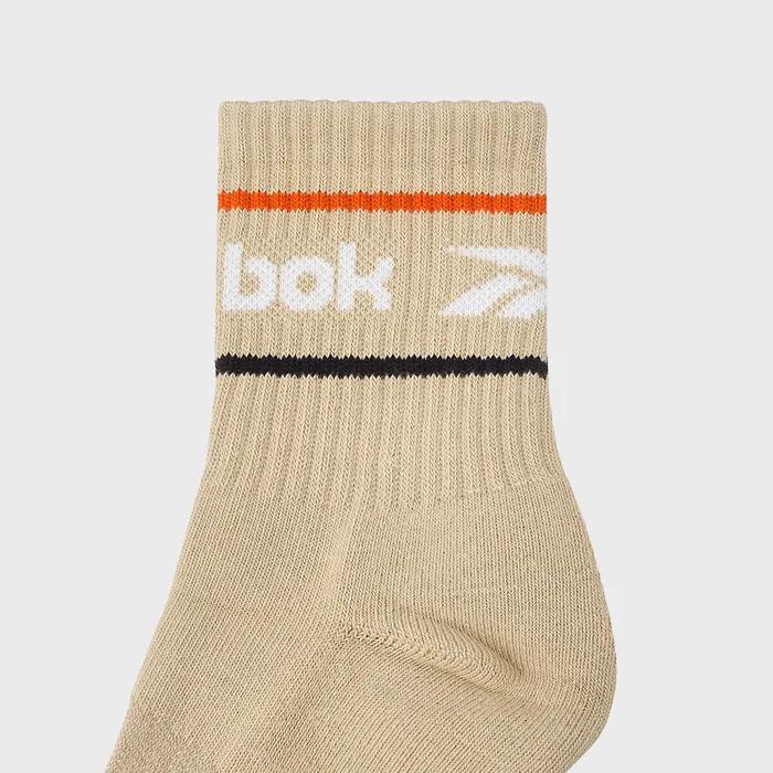 Graphic Crew Socks - Beige