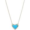 Kendra Scott Ari Heart Adjustable Length Pendant Necklace for Women, Fashion Jewelry