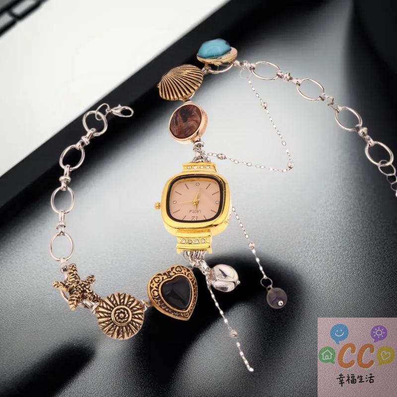 Fashion New Punk Watch Pendant Necklace For Women Retro Elegant Trendy Choker Exaggerated Party Jewelry Accessories Gift