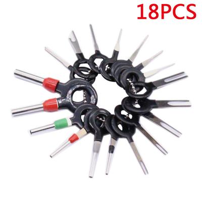 18Pcs Car Wire Terminal Removal Tool Wiring Connector Pin Extractor Puller Tools