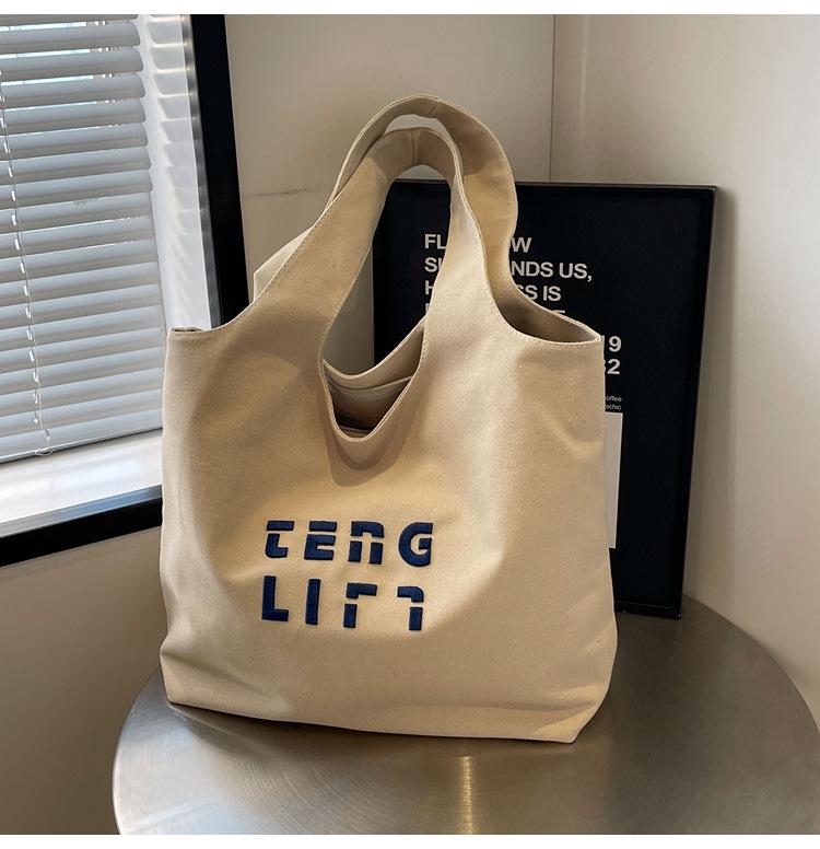 Koreanische lässige große Tragetasche: Damen 2025 Vielseitige Literarische Umhängetasche