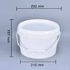 Empty 5L Plastic Bucket with Handle and Lid Leakproof Round storage container Food Grade Polypropylene pail 2PCS