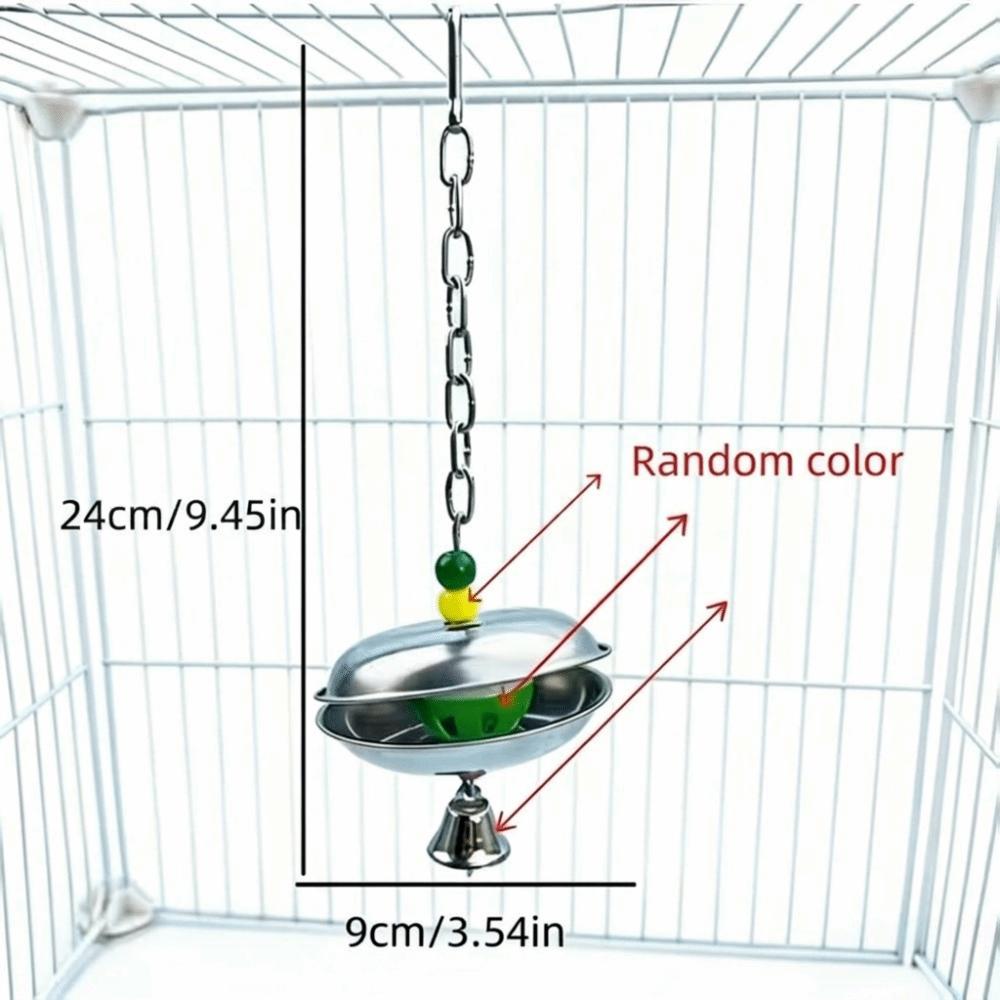 Bite Resistant Parrot Bell Pendant Colored Beads Bird Cage Toys Parrots Chew Swing Cage Enrichment
