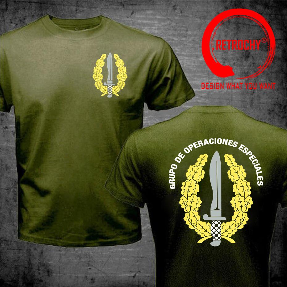 Camiseta Grupo De Operaciones Especiales Espaa Tshirt Spain Fashionable Unisexs Unisexs Printed Casual Shortsleeved T Shirt Unisex