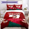 Cristiano Ronaldo Bedding Set Breathable Duvet Cover with Pillowcases Decorative Bed Linen for Bedroom Home Decoration Birthday Gift