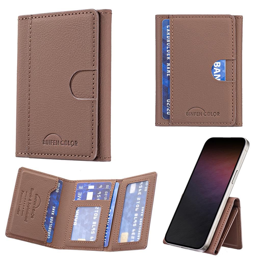 EUCAGR Artificial leather credit card magnetic elastic wallet(5 card slot)with strong magnetic accessories | ID card clip wallet