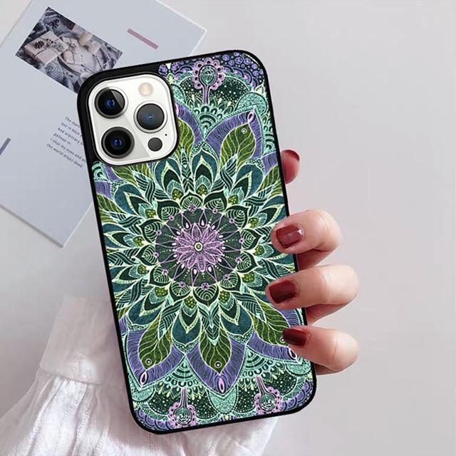 Mandala Blume Totem Handyhülle Für iPhone 17 Air 16 15 14 13 12 11 Pro Max Plus Max Hülle Schale