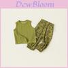 Childrens Summer Cotton Sleeveless Twopiece Outfit For Boys With Floral Pattern