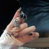 Imprisoned Heart Metal Thorns Love Ring Irregular European and American Niche Design Open Ring Couple Ring