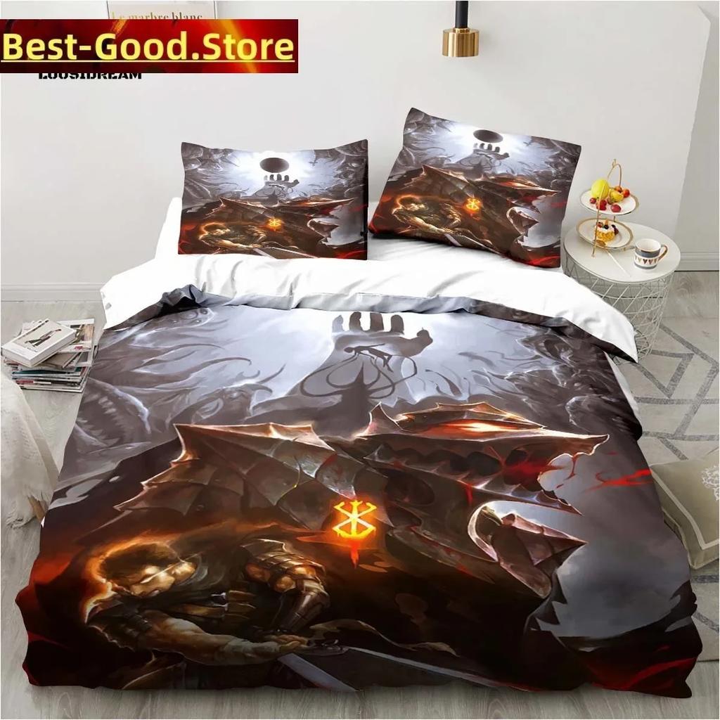 Calssic Comics Berserk Anime Christmas Navidad Gift King Twin Double Child Bedding Set Microfiber or Polyester Duvet Cover Set