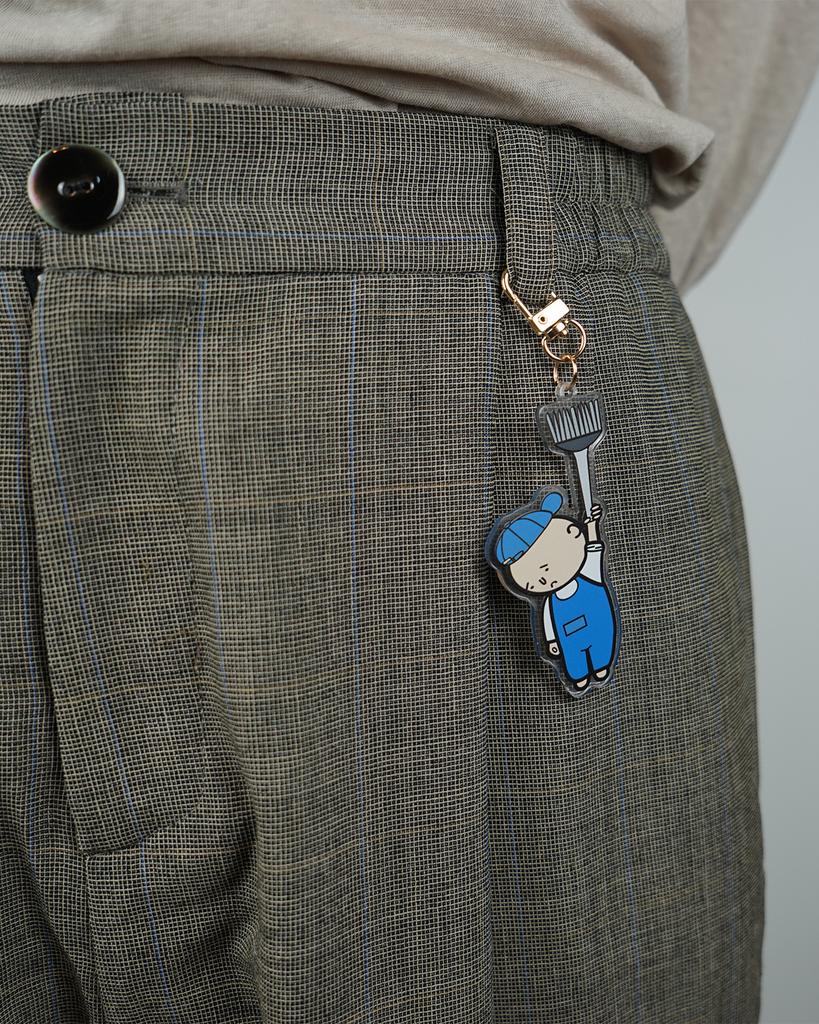 WHYSOCEREALZ Work Is Stressful Key-Ring (Janitor)