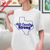Hill Country Strong Texas Outline Graphic T Shirt Unisex Modern Summer Cotton Short Sleeve Hill Country Pride Casual Daily Outfit
